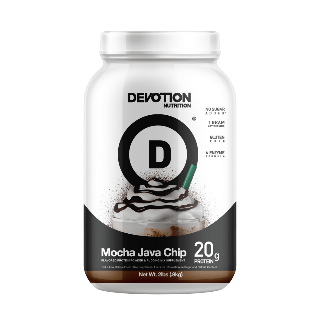 Mocha Java Chip protein powder and pudding mix