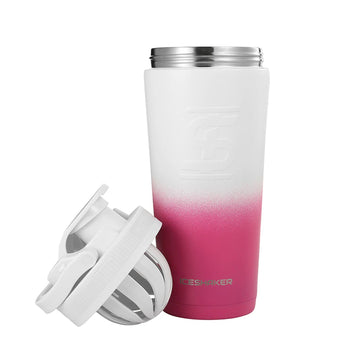 Devotion 26 oz Magenta/White Ombre Ice Shaker Bottle - Devotion Nutrition
