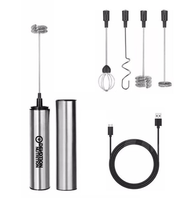 Handheld, Rechargeable Travel Coffee Frother and Drink Mixer - Devotion Nutrition